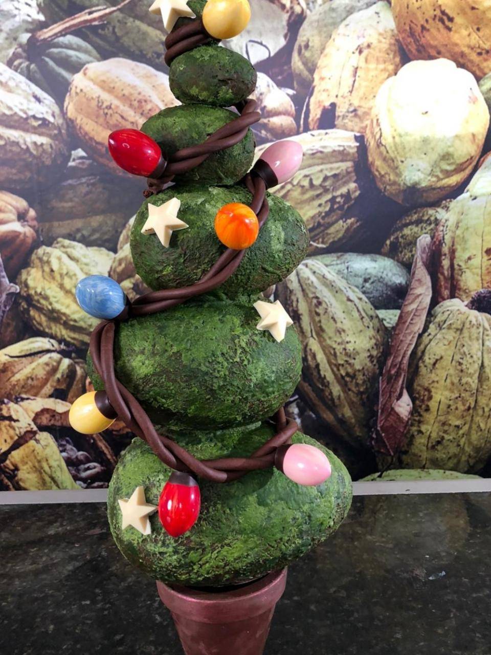 Chocolate Christmas Tree Showpieces